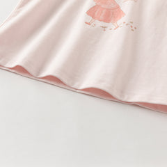 Dave&Bella Girls Autumn Beige Casual Cotton T-shirt Tops