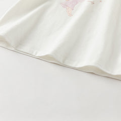 Dave&Bella Girls Autumn Beige Casual Cotton T-shirt Tops