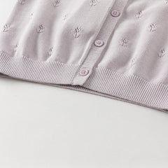 Dave&Bella Girls Autumn Cotton Adorable Purple Cardigans Coat