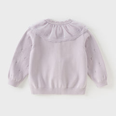 Dave&Bella Girls Autumn Cotton Adorable Purple Cardigans Coat