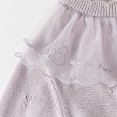 Dave&Bella Girls Autumn Cotton Adorable Purple Cardigans Coat