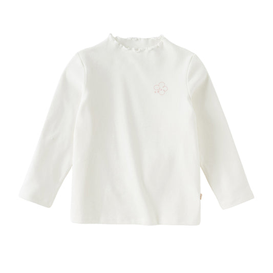 Dave&Bella Girls Autumn Cotton Cute Lace Collar T-shirt Top