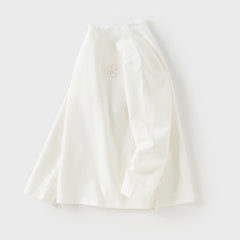 Dave&Bella Girls Autumn Cotton Cute Lace Collar T-shirt Top