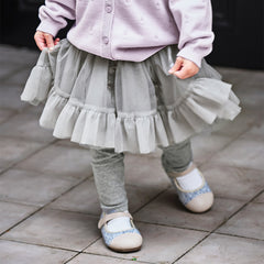 Dave&Bella Girls Autumn Grey Cute Mesh Skirt Leggings Pants