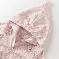 Dave&Bella Girls Autumn Pink Floral Print Hoodie Jacket Coat