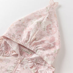 Dave&Bella Girls Autumn Pink Floral Print Hoodie Jacket Coat