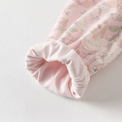 Dave&Bella Girls Autumn Pink Floral Print Hoodie Jacket Coat