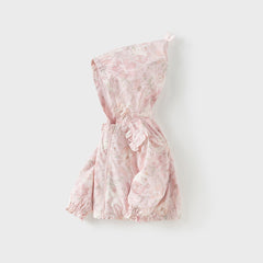 Dave&Bella Girls Autumn Pink Floral Print Hoodie Jacket Coat