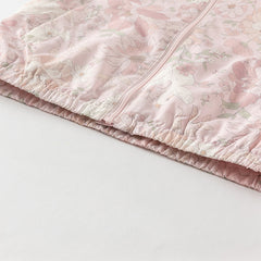 Dave&Bella Girls Autumn Pink Floral Print Hoodie Jacket Coat