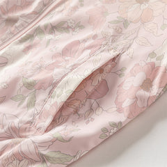 Dave&Bella Girls Autumn Pink Floral Print Hoodie Jacket Coat