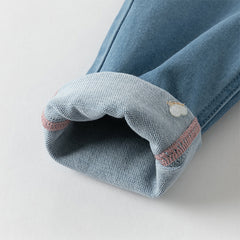 Dave&Bella Girls Autumn Leisure Slim Denim Blue Jeans Pant