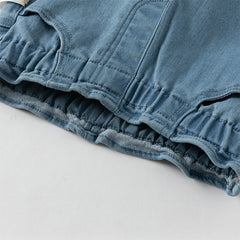 Dave&Bella Girls Autumn Leisure Slim Denim Blue Jeans Pant