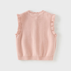 Dave&Bella Girls Autumn Cotton Cute Flower Sleeveless Vest Top