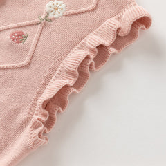 Dave&Bella Girls Autumn Cotton Cute Flower Sleeveless Vest Top