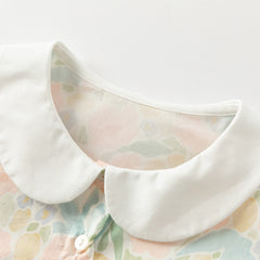 Dave&Bella Toddler Girls Autumn Floral Print Cotton Shirts Tops