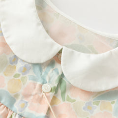 Dave&Bella Toddler Girls Autumn Floral Print Cotton Shirts Tops