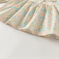 Dave&Bella Toddler Girls Autumn Floral Print Cotton Shirts Tops