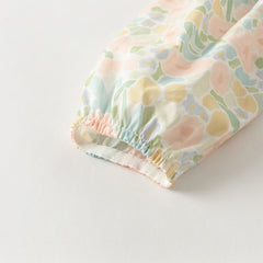 Dave&Bella Toddler Girls Autumn Floral Print Cotton Shirts Tops