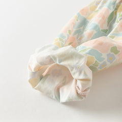 Dave&Bella Toddler Girls Autumn Floral Print Cotton Shirts Tops