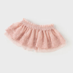 Dave&Bella Girls Autumn Sweet Pink A-line Princess Mesh Dress with Cape