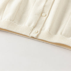 Dave&Bella Girls Autumn Cotton Fashion Flower Embroidery Knit Cardigan Coat Top