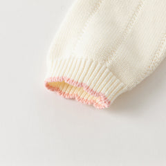 Dave&Bella Girls Autumn Cotton Fashion Flower Embroidery Knit Cardigan Coat Top