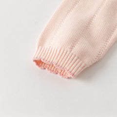 Dave&Bella Girls Autumn Cotton Fashion Flower Embroidery Knit Cardigan Coat Top