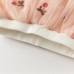 Dave&Bella Toddler Girls Autumn Sweet Pearl White Tulle Mesh Skirt Pants