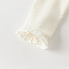 Dave&Bella Girls Autumn Cotton Fashion Stretch T-shirt Top