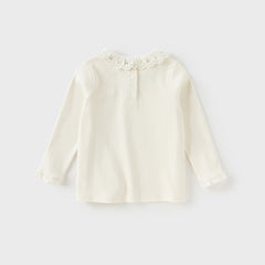 Dave&Bella Girls Autumn Cotton Fashion Stretch T-shirt Top