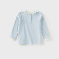 Dave&Bella Girls Autumn Cotton Fashion Stretch T-shirt Top