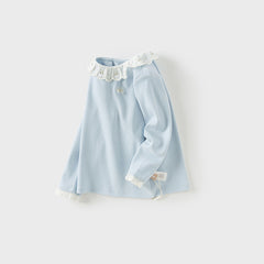 Dave&Bella Girls Autumn Cotton Fashion Stretch T-shirt Top