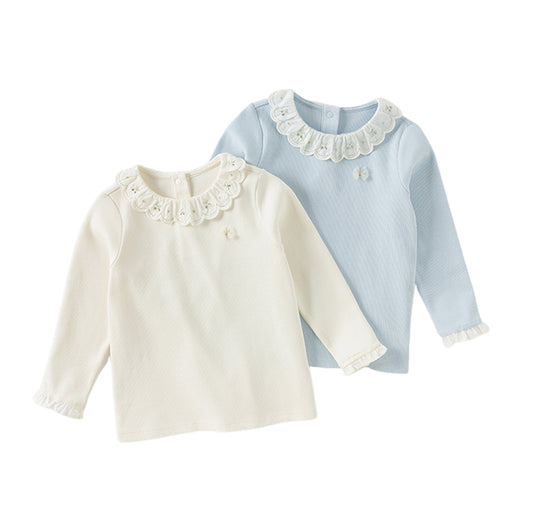 Dave&Bella Girls Autumn Cotton Fashion Stretch T-shirt Top