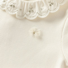 Dave&Bella Girls Autumn Cotton Fashion Stretch T-shirt Top