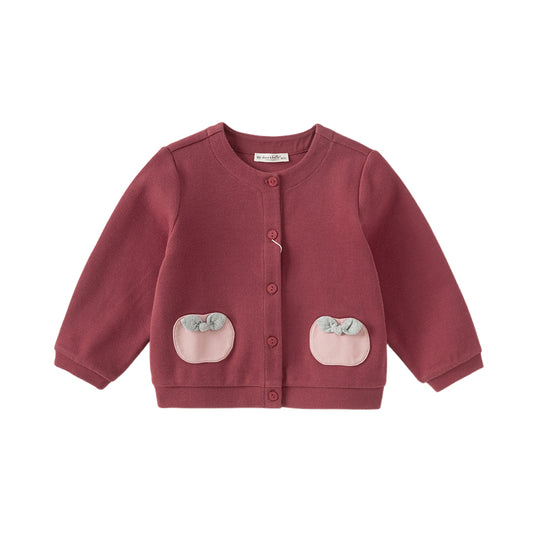 Dave&Bella Toddler Girls Autumn Sweet Cotton Red Coats