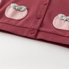 Dave&Bella Toddler Girls Autumn Sweet Cotton Red Coats