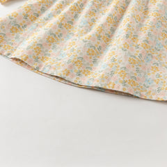 Dave&Bella Girls Autumn Cotton Floral Long Sleeve A-line Princess Dress