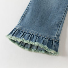 Dave&Bella Girls Autumn Sweet Jeans Denim Blue Pant