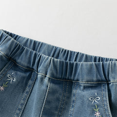 Dave&Bella Girls Autumn Sweet Jeans Denim Blue Pant