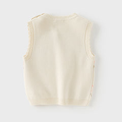 Dave&Bella Girls Autumn Beige Cute Toddler Vest Tops