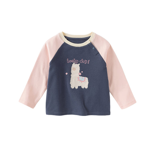 Dave&Bella Girls/Boys Autumn Comfortable Cotton Animal Print T-shirt