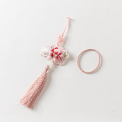 Dave&Bella Girls Autumn Adorable Drak Red Chinese Style Hanfu Mesh Princess Dress