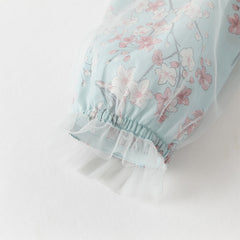 Dave&Bella Girls Autumn Elegance Chinese Style Mesh Floral A-line Party Dress