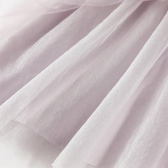 Dave&Bella Girls Autumn Purple Flora Chinese Style Noble Mesh A-line Dress