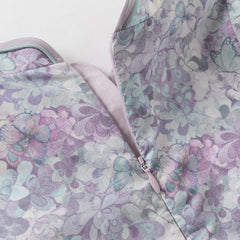 Dave&Bella Girls Autumn Purple Flora Chinese Style Noble Mesh A-line Dress