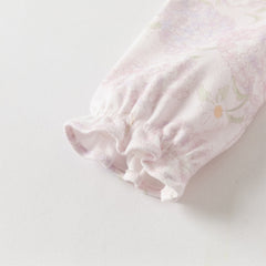 Dave&Bella Girls Autumn Cotton Hydrangea Print One-piece Crawling Suit Romper