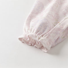 Dave&Bella Girls Autumn Cotton Hydrangea Print One-piece Crawling Suit Romper