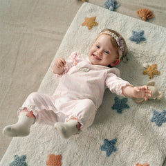 Dave&Bella Girls Autumn Cotton Hydrangea Print One-piece Crawling Suit Romper