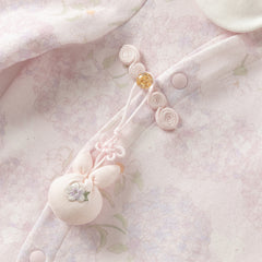 Dave&Bella Girls Autumn Cotton Hydrangea Print One-piece Crawling Suit Romper