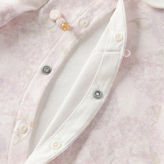 Dave&Bella Girls Autumn Cotton Hydrangea Print One-piece Crawling Suit Romper